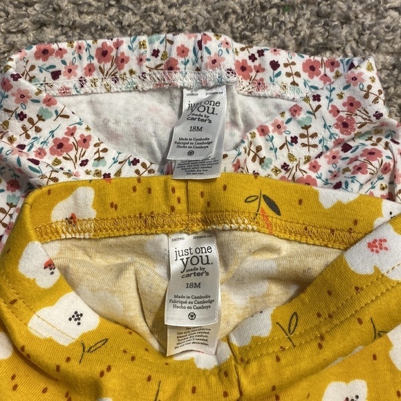 Carter’s toddler floral print leggings bundle | size 18m - Picture 3 of 3